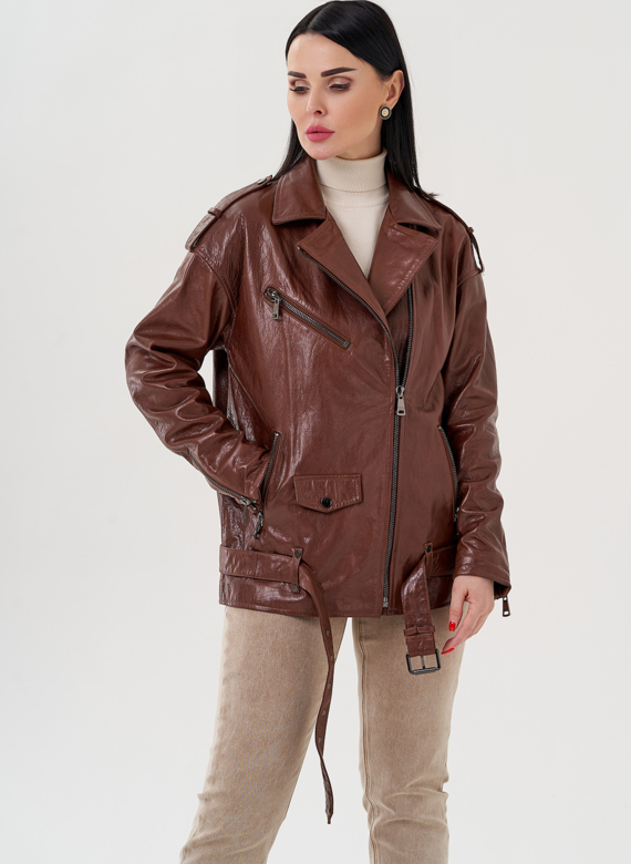 Куртка - косуха коричневого цвета