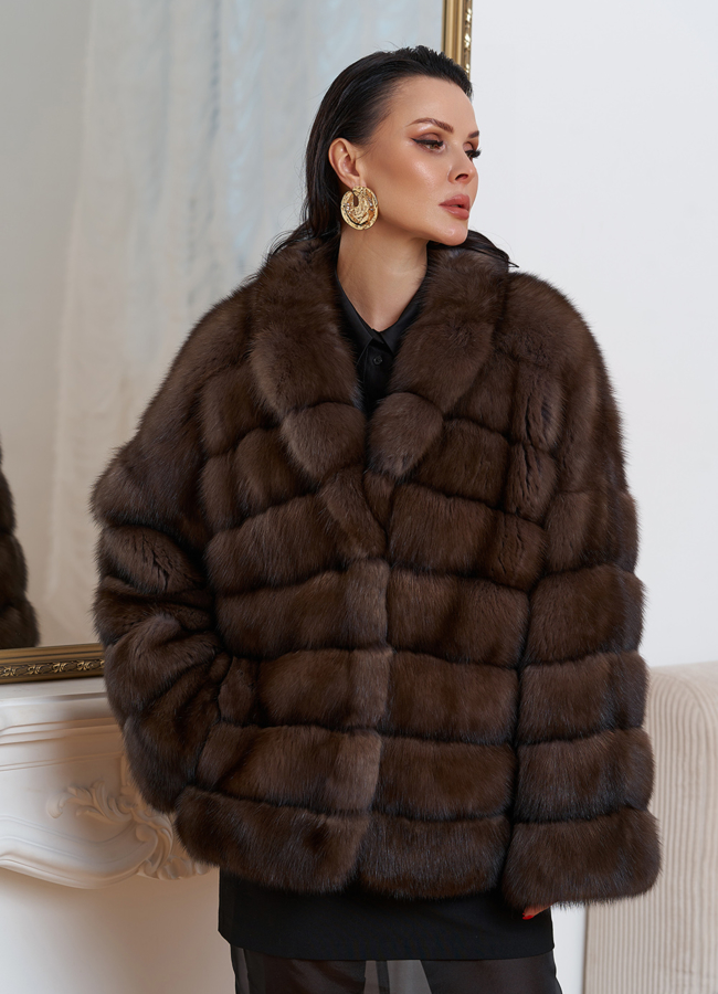 Куртка из баргузинского соболя модель № 29880 универмаг малина