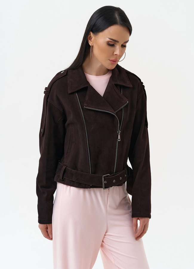 фото Женская куртка из натуральной замши модель № 30318