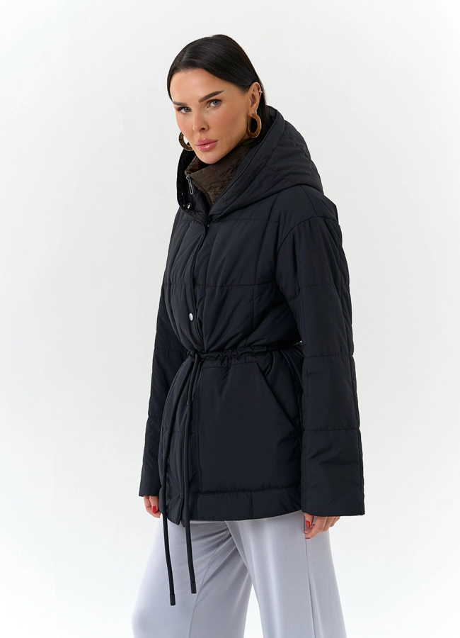 Женская куртка с контрастным воротником модель № 32563 универмаг малина