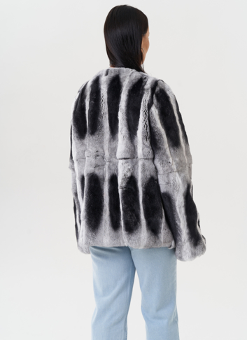 Женская шуба из меха кролика